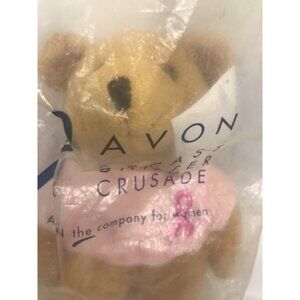 Avon 2001 Pink Ribbon Shirt Breast Cancer Bear Awareness Crusade 7” Beanie